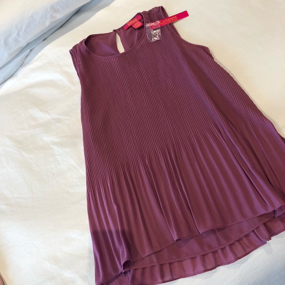 Sleeveless pleated Catherine Malandrino blouse